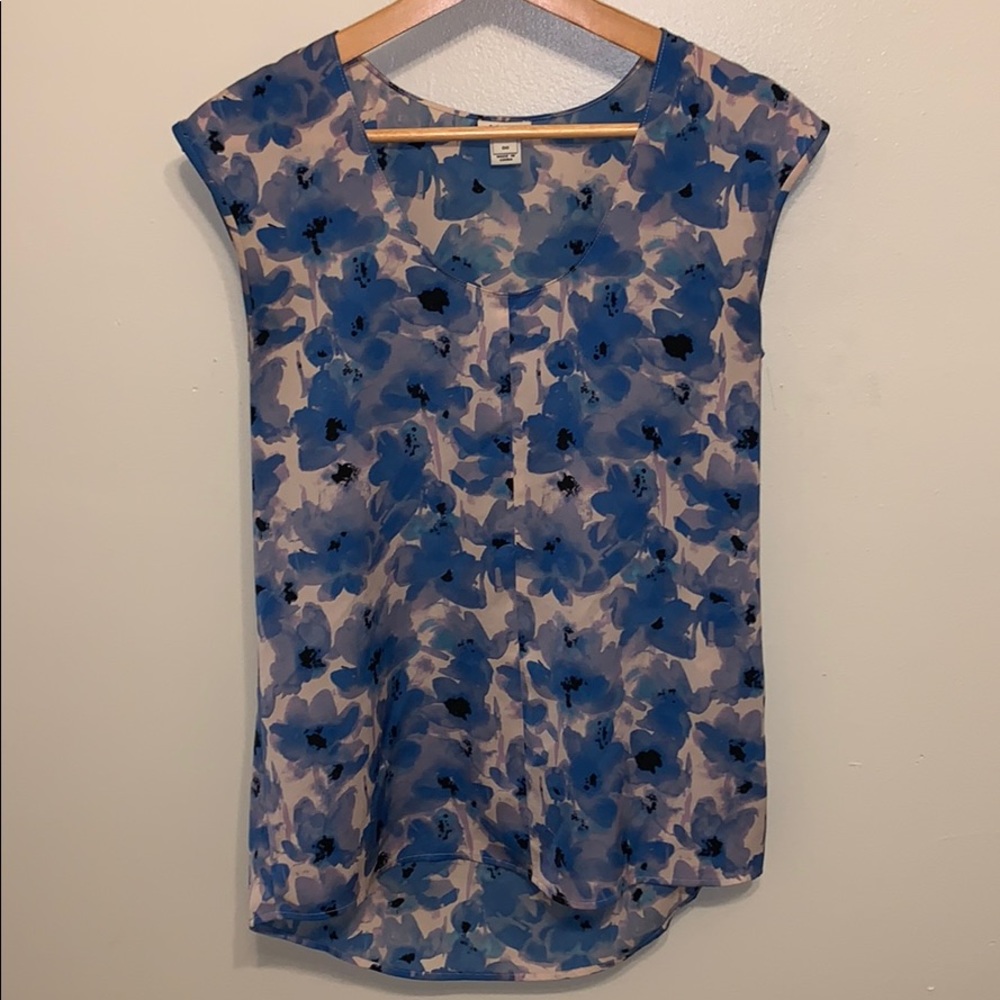 Silky floral blouse